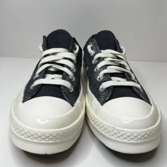 Dark Silver Size 5.5 Converse Chuck 70 Ox Men’s Sneakers Sparkly - Picture 6 of 8